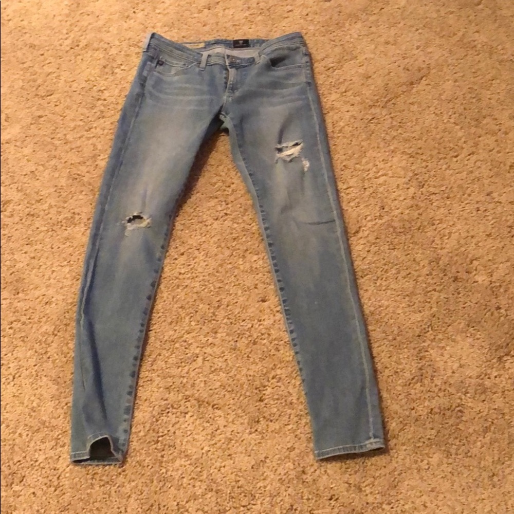 AG distressed skinny jeans